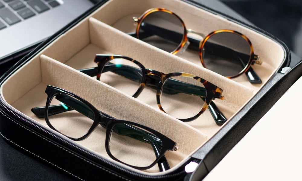 Range of Vue smart glasses frame styles and colorways